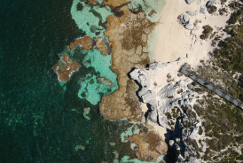 Arial shot of Rottnest